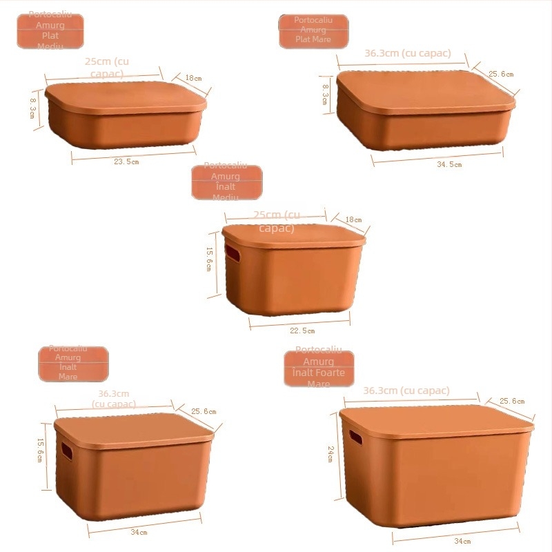 Cutie de depozitare pentru birou, minimalistă, cu capac, stivabilă, pentru casă și cămin