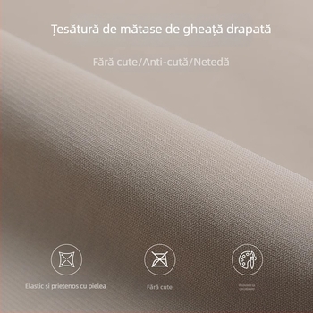 Pantaloni bărbați din ice silk pentru vară, ultra-subțiri, croială dreaptă lejeră, pantaloni business-casual, răcoroși și cu cădere fluidă