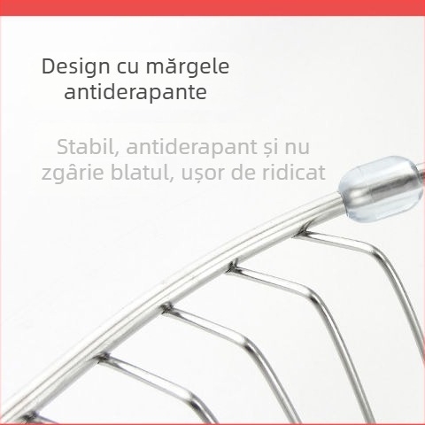 Coș circular de scurgere pentru chiuveta de bucătărie, din oțel inoxidabil, coș multifuncțional pentru legume și fructe