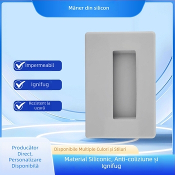 Capac protector din silicon pentru mânerul ușii pentru izolare, protecție anti-coliziune și izolare fonică, accesorii pentru ușa glisantă a sălii de conversații, model LS-0001, Huayao