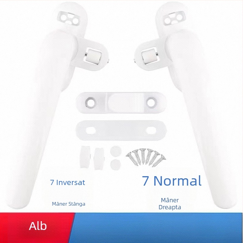 Maner pentru ușă glisantă din aliaj de aluminiu, încuietoare multipunct cu formă semilună și limitator pentru uși și ferestre, montaj interior, stil modern minimalist