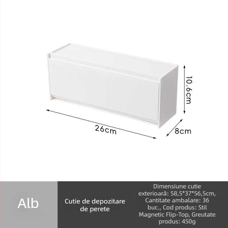Cutie de medicamente cu montare pe perete, stil japonez, cu prindere magnetică, organizator compact pentru medicamentele de prim ajutor, depozitare acasă