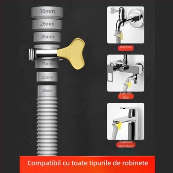 2026 Mop plat pentru uz casnic, curățare umedă și uscată, fără atingere cu mâinile, microfibră, tijă telescopică 125 cm, cap 33×12 cm, tijă din oțel inoxidabil, depozitare