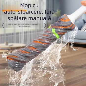 Set mop cu stoarcere automată, pentru uz casnic, model 2025, mop rotativ, curățare în 1 pas