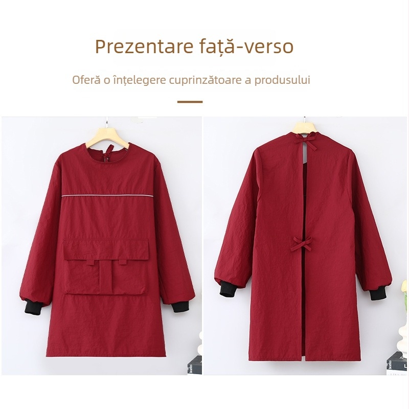 Șorț cu mâneci, impermeabil și rezistent la ulei, pentru bucătărie de acasă și catering