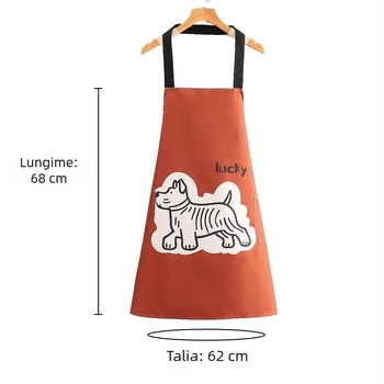 Șorț de bucătărie cu design desen animat, impermeabil și rezistent la ulei, pentru adulți, rezistent la pete