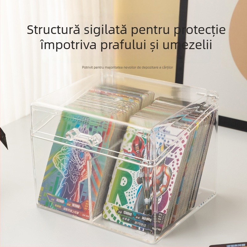 Vitrină transparentă pentru păpuși, cu protecție la praf, depozitare pe birou
