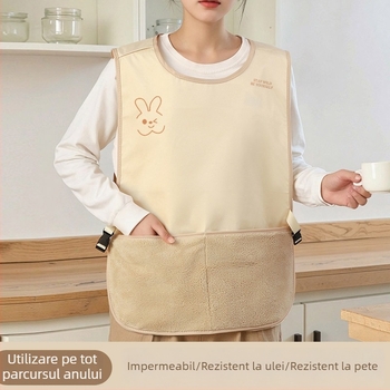 Șorț de bucătărie impermeabil, anti-murdărire, fără mâneci, ușor de curățat, pentru uz casnic