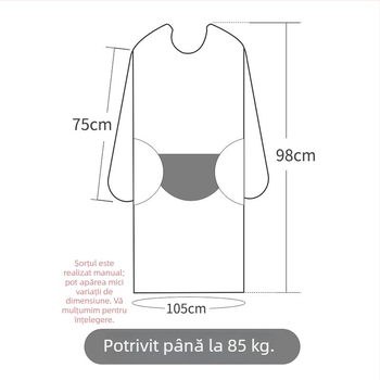 Șorț de bucătărie PVC, impermeabil și rezistent la ulei, stil de vară ușor, croială lată, poate șterge mâinile, drăguț și la modă, design nou pentru gătit