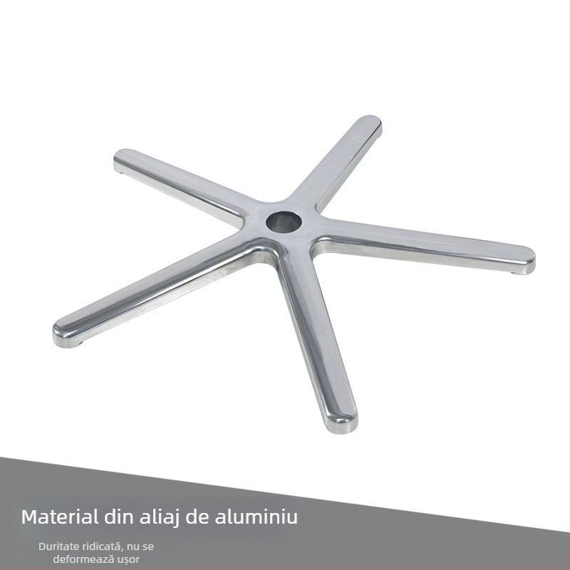 Bază din aliaj de aluminiu cu cinci stele, picioare lustruite pentru scaun de birou, personalizate după desene