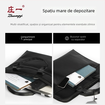 ZY2021 Geantă de documente personalizabilă cu imprimare, pentru birou și conferințe