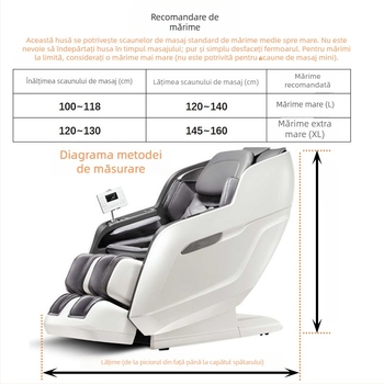 Husă universală pentru masaj, cu acoperire completă, pentru uz casnic, compatibilă cu majoritatea scaunelor de masaj electrice de tip capsulă spa