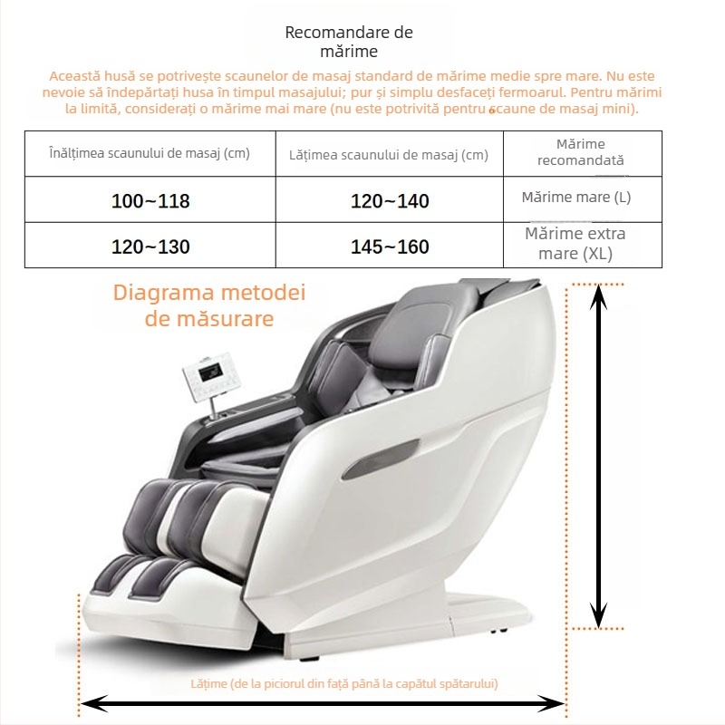 Husă universală pentru masaj, cu acoperire completă, pentru uz casnic, compatibilă cu majoritatea scaunelor de masaj electrice de tip capsulă spa