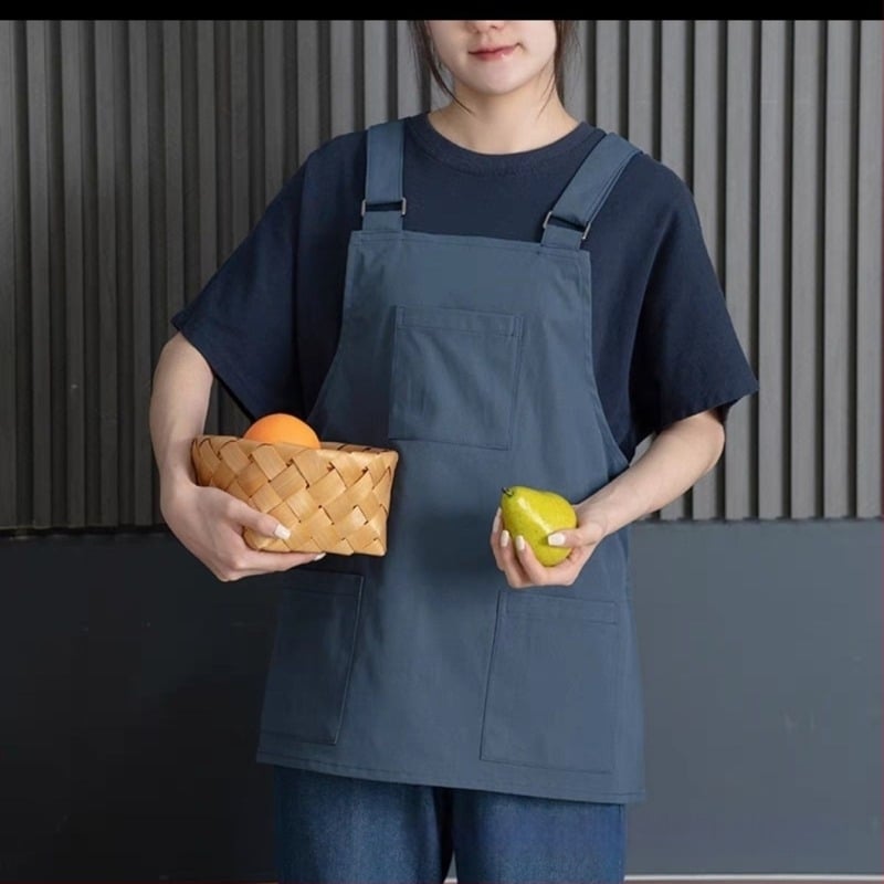 Șorț fără mâneci în stil vestă pentru cafenea și ceai cu lapte, rezistent la apă și la ulei, pentru catering și bucătăria restaurantelor, imprimare logo, poliester, stil modern minimalist