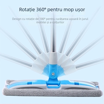 Mop plat pentru uz casnic, fără atingere, curățare uscată și umedă