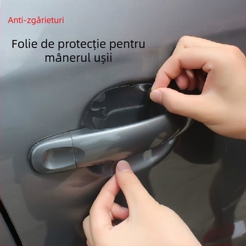 Folie de protecție pentru mânerul ușii automobilului, set universal de 4 bucățți