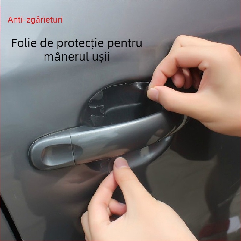 Folie de protecție pentru mânerul ușii automobilului, set universal de 4 bucățți