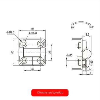 Yeeka Balama cu amortizor de cuplu pentru ușa dulapului de echipamente, aliaj de zinc, fixare cu șuruburi, ușa dulapului de control electric, model 2136