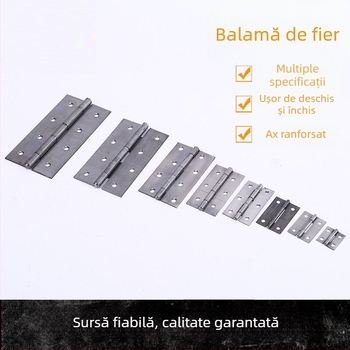 Balama din fier pentru uși și ferestre, în formă de H, sudată, stil clasic pentru uși din lemn