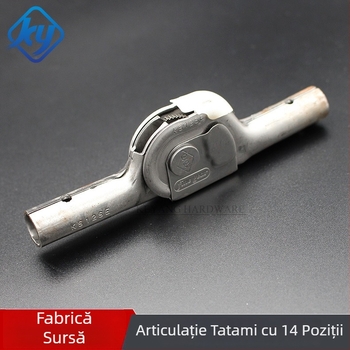 Articulație dințată pentru scaun pliabil în stil tatami japonez, reglaj unghi în 14 și 42 poziții