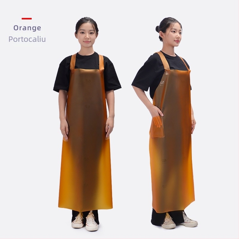 Șorț de bucătărie impermeabil, cu bretele, pentru gătit, catering și procesare a produselor marine, unisex