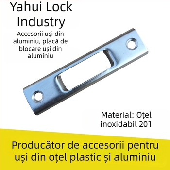 Încuietoare de ușă din aliaj de aluminiu cu zăvor din oțel inoxidabil, încuietoare canală pentru profil din aluminiu, ușă de baie