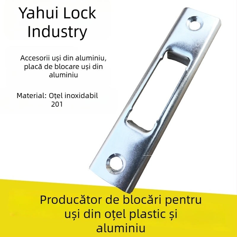 Încuietoare de ușă din aliaj de aluminiu cu zăvor din oțel inoxidabil, încuietoare canală pentru profil din aluminiu, ușă de baie