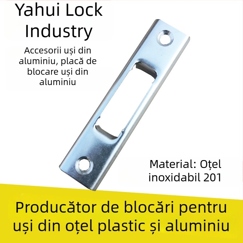 Încuietoare de ușă din aliaj de aluminiu cu zăvor din oțel inoxidabil, încuietoare canală pentru profil din aluminiu, ușă de baie