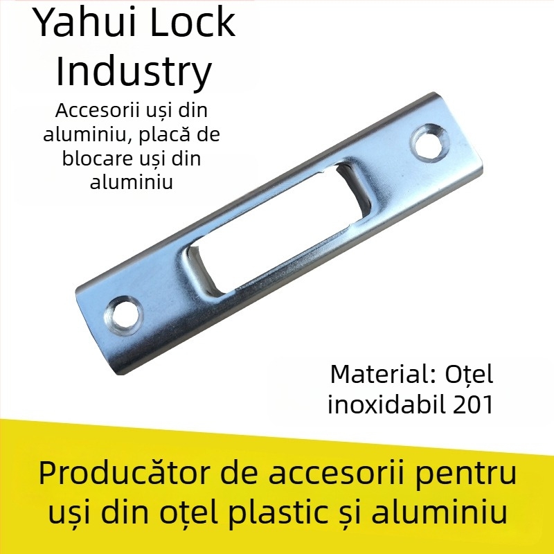Încuietoare de ușă din aliaj de aluminiu cu zăvor din oțel inoxidabil, încuietoare canală pentru profil din aluminiu, ușă de baie