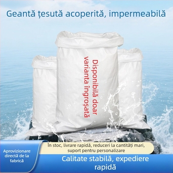Sac textil laminat, grosime personalizată, impermeabil pentru ambalarea furajelor, finisaj alb cu textură de piele de șarpe