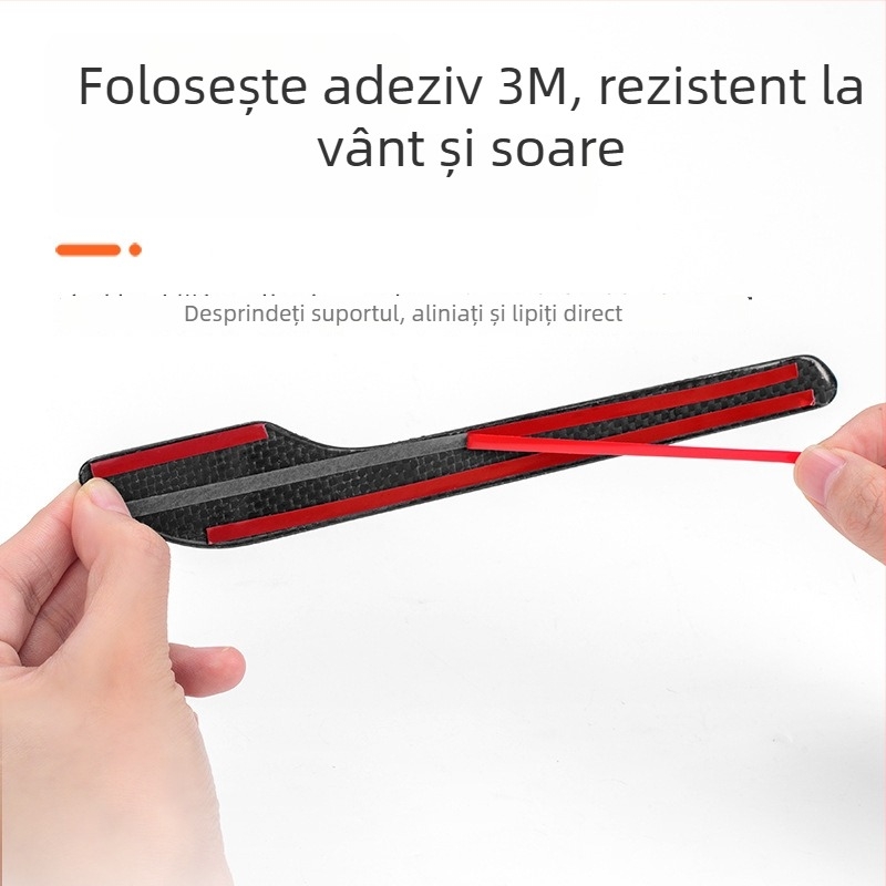 Mâner de ușă din fibră de carbon pentru Tesla — folie protectoare împotriva zgârieturilor pentru Model 3 și Model Y