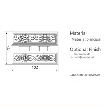 Balama din alamă pură, îngroșată, 4 inci, design în coroană, balama pentru porți de curte ale vilei