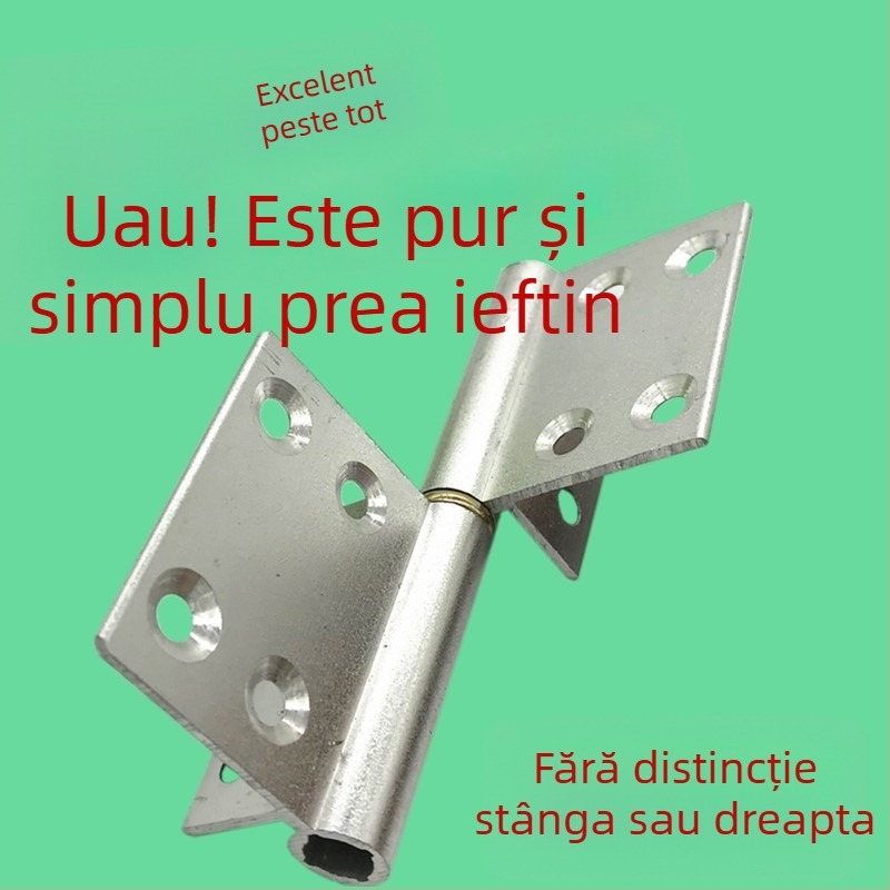 Balama de ușă din aliaj de aluminiu, în formă de steag, detașabilă, cu aripi, pentru baie, bucătărie și balcon