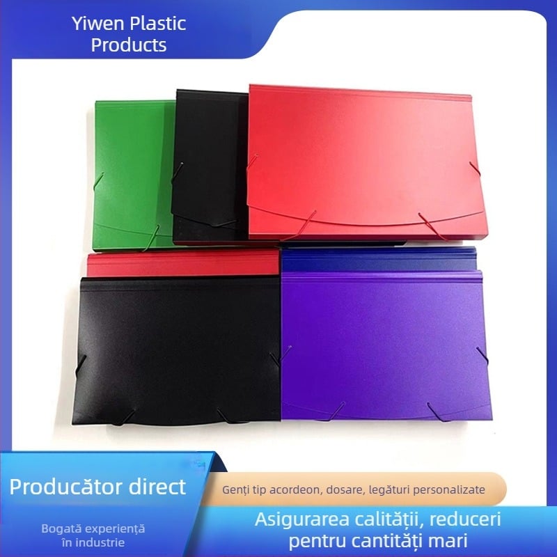 Mapă acordeon colorată, personalizată în fabrică, cu șnur elastic, 6 straturi PP impermeabil pentru depozitare și organizare documente