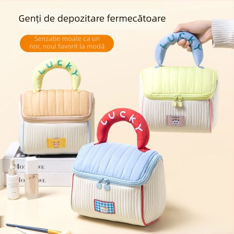 Geantă Dopamine House pentru machiaj, personalizabilă, portabilă pentru călătorii, organizator cu compartimente