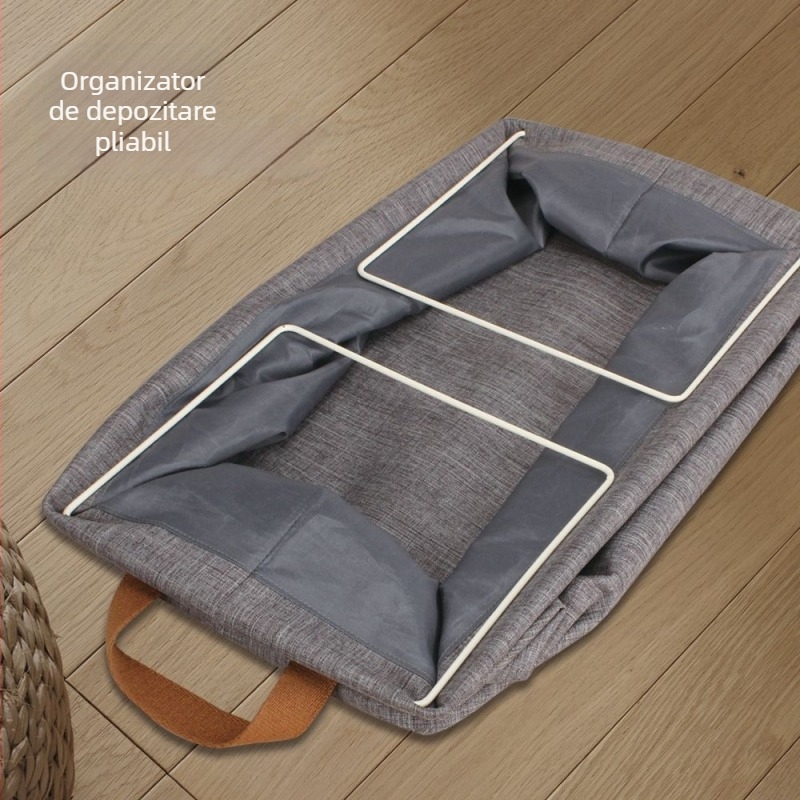 Cutie de depozitare pentru garderobă din material textil, pliabilă, fără capac, multifuncțională, portabilă