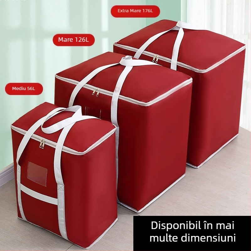 Geantă de depozitare din țesătură Oxford, groasă, pentru haine și pilote, impermeabilă, cu capacitate mare