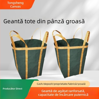 Sac de ton din pânză, rezistent la uzură, îngroșat, pentru construcții, logistică și mutări