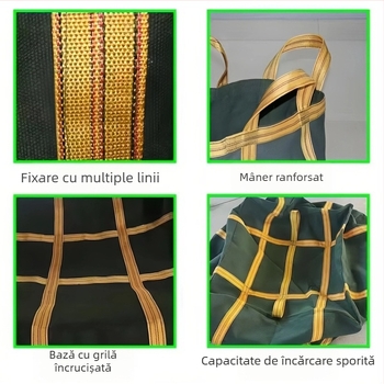 Sac de ton din pânză, rezistent la uzură, îngroșat, pentru construcții, logistică și mutări