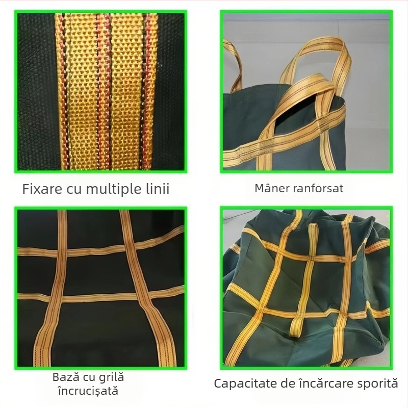 Sac de ton din pânză, rezistent la uzură, îngroșat, pentru construcții, logistică și mutări