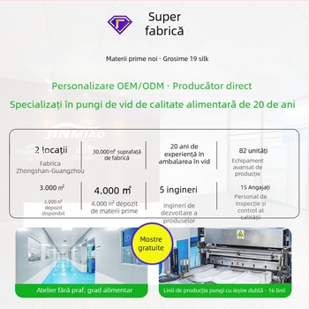 Pungi transparente pentru vid alimentar, sigilare și gătire la temperaturi înalte, ambalare și depozitare transparente