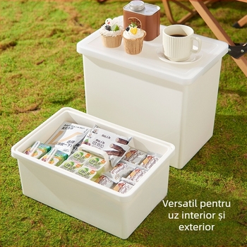 Cutie de depozitare pentru camping în aer liber, capacitate mare, cutie portabilă din PP pentru uz casnic și în mașină, 20-30 L, design în stil japonez.