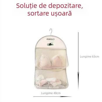Organizator suspendat pentru lenjerie și șosete — spațiu de depozitare pentru garderobă, montaj pe perete
