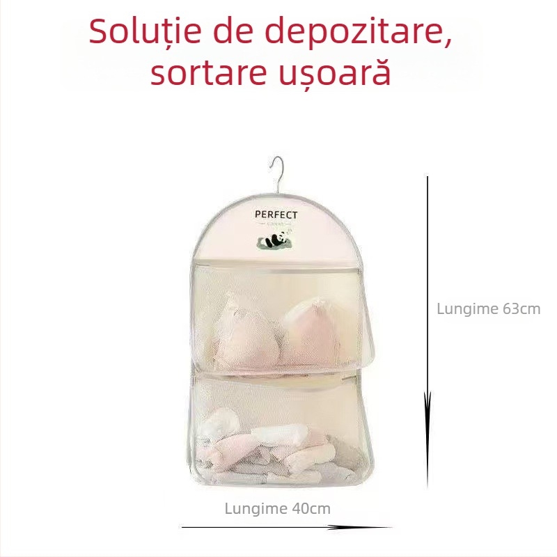 Organizator suspendat pentru lenjerie și șosete — spațiu de depozitare pentru garderobă, montaj pe perete