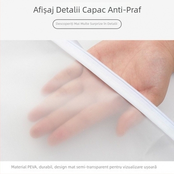 Geantă de haine transparentă, complet închisă, pentru umeraș – protecție împotriva prafului pentru paltoane și costume în garderoba de acasă