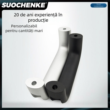 Mânere din aliaj de aluminiu, cu formă ovală pentru montaj exterior, gaură M6, UADEL-UADR, mâner industrial pentru mobilier, gros și mare
