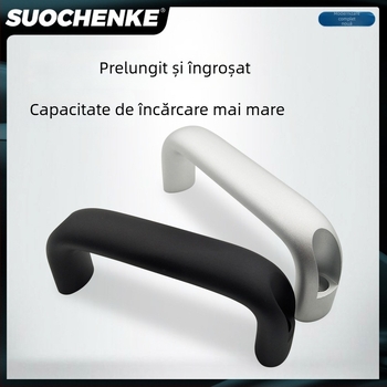 Mânere din aliaj de aluminiu, cu formă ovală pentru montaj exterior, gaură M6, UADEL-UADR, mâner industrial pentru mobilier, gros și mare