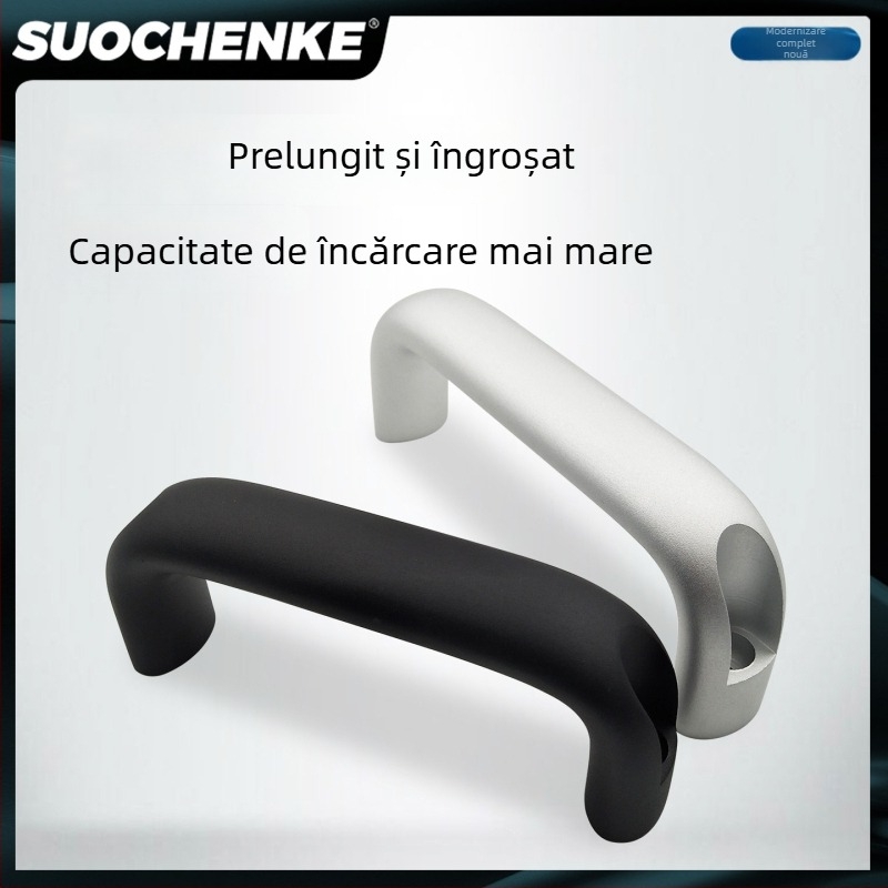 Mânere din aliaj de aluminiu, cu formă ovală pentru montaj exterior, gaură M6, UADEL-UADR, mâner industrial pentru mobilier, gros și mare