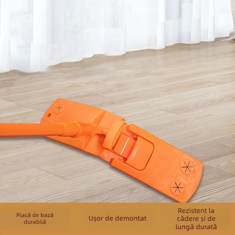 Lingyun mop plat telescopic din fier, multifuncțional, cu husă din material textil, detașabil și lavabil