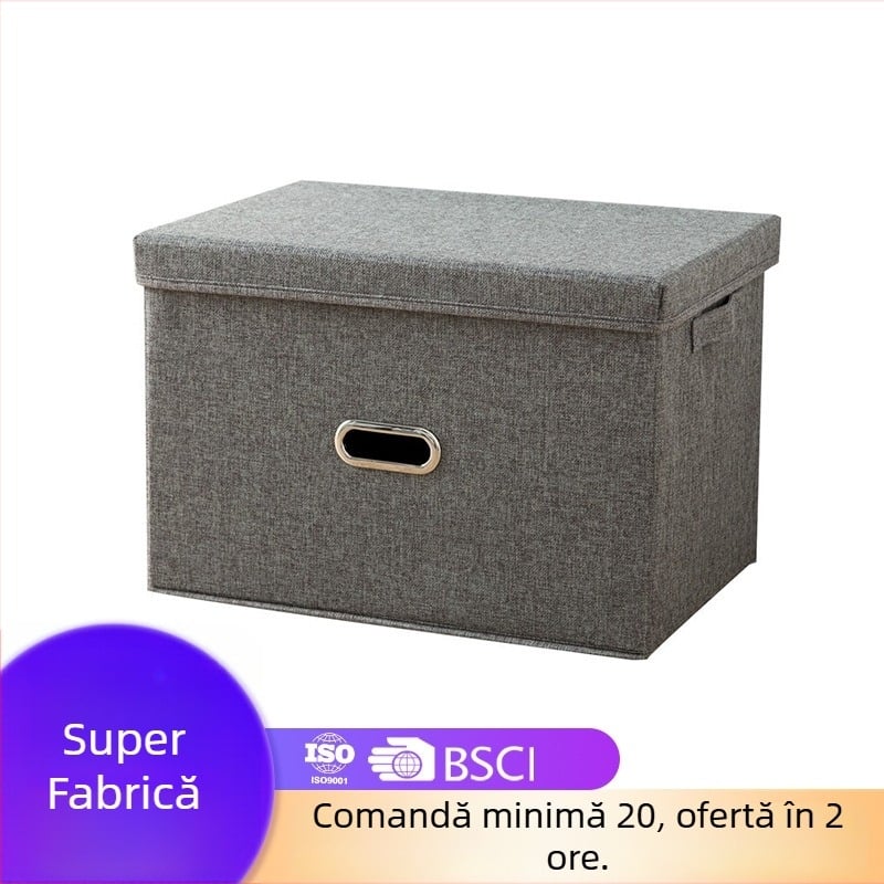 Cutie pliabilă de depozitare din material textil pentru haine și lenjerie